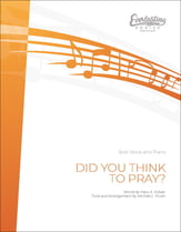 Did You Think to Pray? Vocal Solo & Collections sheet music cover